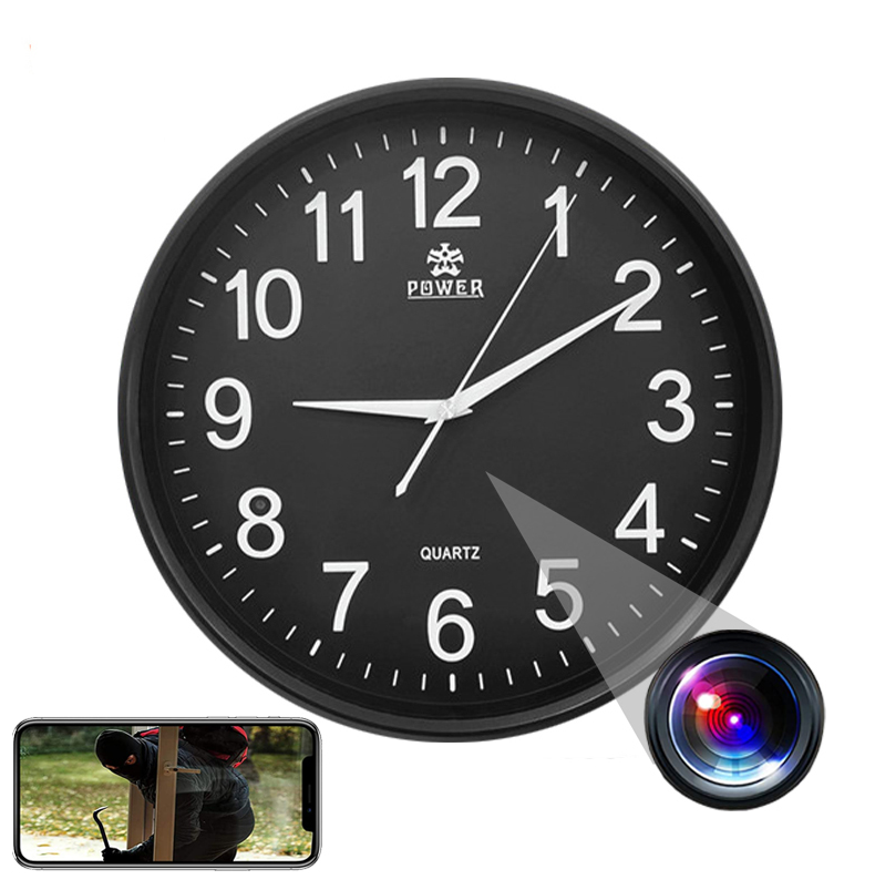 cam&eacute;ra espion dans une horloge murale 